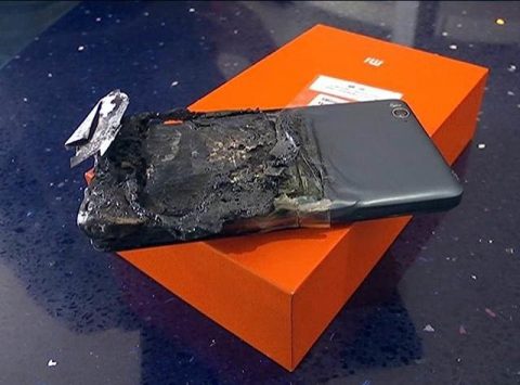 Cell phone battery explosion