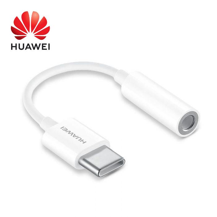 Genuine Original Huawei USB-C to 3.5 mm Earphone/Headphone Audio Jack Adapter - White
