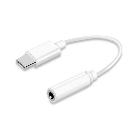 Genuine Original Huawei USB-C to 3.5 mm Earphone/Headphone Audio Jack Adapter – White