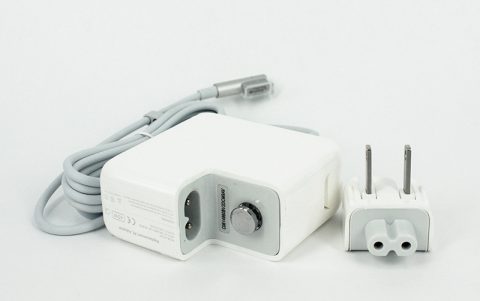 Internal parts of the MacBook power adapter